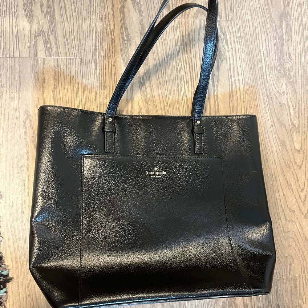 Kate Spade Black Grand Street Sadie Tote with Structured Design